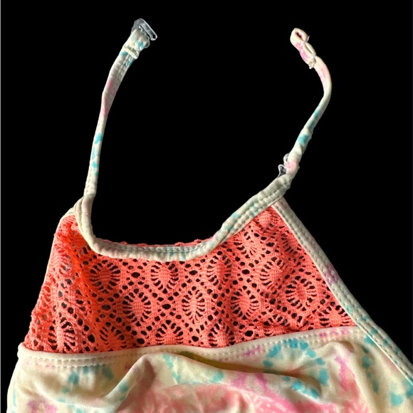 EUC Tie dyed XS/4-5T bathing suit used once or twice with plastic clamp. - Picture 2 of 5